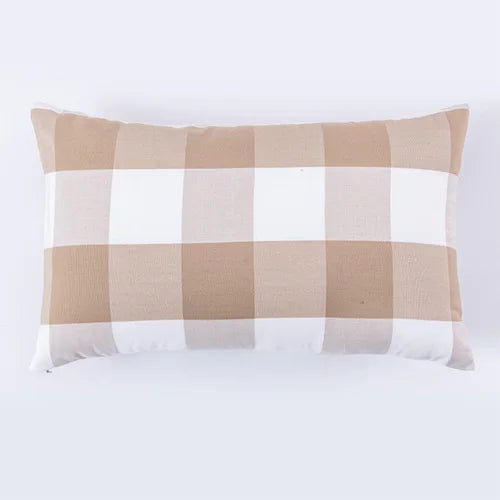 Axyaa Plaid Striped Pillow Covers - Decorative Cushion Cases for Home Sofa