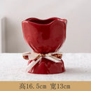 Axyaa Floral Bouquet Ceramic Vase for Hydroponic Flower Arrangement