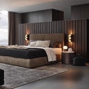 Axyaa Stainless Steel LED Wall Lamp for Luxury Hotel Room Decoration.
