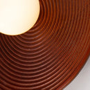 Axyaa Solid Wood Circular Wall Light - Retro Style for Living Spaces