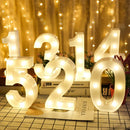LED Night Light Alphabet Letter Number Lamp Luminous for Home Decor Axyaa