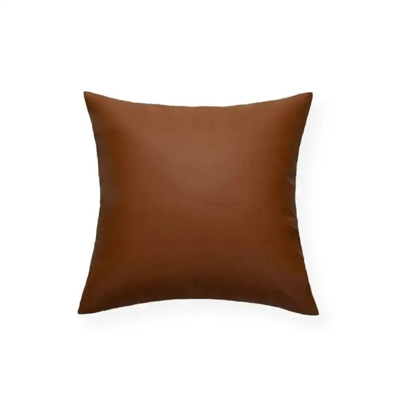 Axyaa Nordic PU Leather Cushion Cover - 18x18inch Decorative Pillowcase
