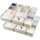 Axyaa Drawer Organizers for Clothes, Underwear, Socks - Foldable Storage Bins