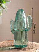 Axyaa Cactus Design Glass Vase: Exquisite Table Centerpiece for Home Decor & Gifts.