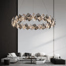 Axyaa Crystal Stair Chandelier Light - Modern Indoor LED Ceiling Lamp