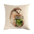 Axyaa Hedgehog Linen Pattern Pillowcase Series