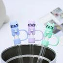 Axyaa Silicone Cat Tumbler Straw Topper for Stanley Thermo Cup