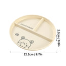 Axyaa Stackable 3-Compartment Fruit Salad Dinner Plate | Microwave Safe Cake Dessert Dishes