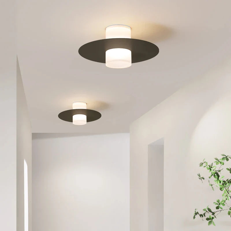 Axyaa Modern Chandelier Ceiling Light for Living Room, Kitchen, Bedroom - Black/White