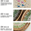Axyaa Handmade Rattan Shell Tray for Home Decor and Serving