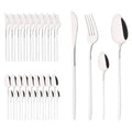 Axyaa Gold Stainless Steel Cutlery Set - 40Pcs Western Dinnerware Tableware Set
