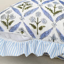 Axyaa Floral Printed Ruffle Pillow Cover Set - Home Decor Living Room