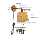 Axyaa Brass & Ceramic LED Wall Lamp - Vintage Style Stair & Bathroom Lighting