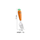 Axyaa Kids Carrot Tableware Set: Spoon, Fork, Flatware, Box - Kitchen Tools