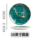Axyaa Marble Plate Set for Western Cuisine Dining and Events