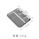 Axyaa Stainless Steel Dipping Plate with Compartments and Tray - Tableware for Snacks and Lunch