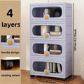 Axyaa Large Multi-Layer Storage Cabinet: Organize Clothes and Snacks efficiently