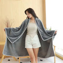 Axyaa Cozy Plush Hooded Blanket With Buttons & Shawl Design