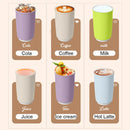 Axyaa Stainless Steel Insulated Coffee Cup with Straw & Leakproof Lid