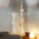 Axyaa Wabi Sabi Cotton Paper Pendant Lamp for Loft Living Room - Vertical Design