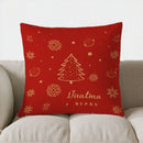 Axyaa Christmas Tree Snowflake Decorative Pillow Cover