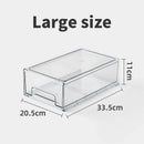 Axyaa Stackable Transparent Makeup Storage Box with Pull-out Design