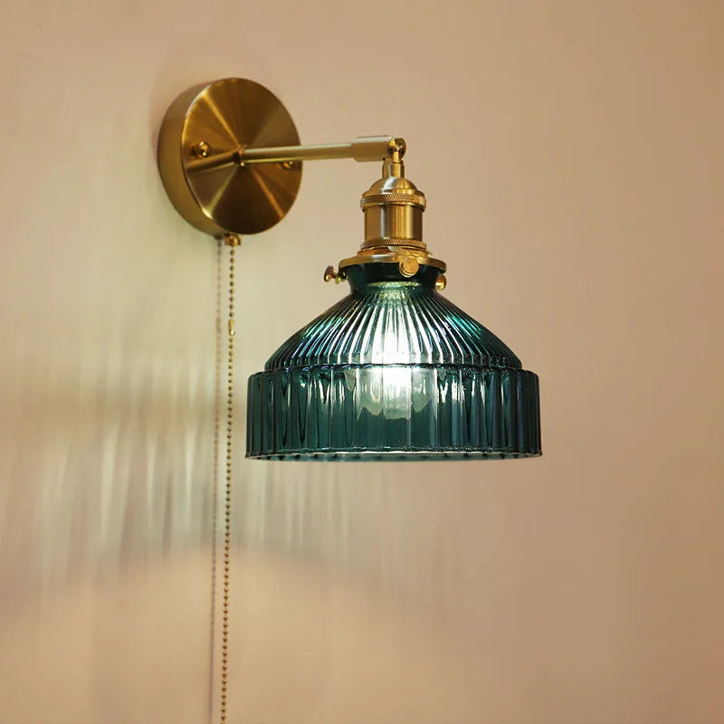 Axyaa Nordic Glass Shade LED Wall Lamp	with Switch
