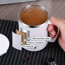 Axyaa Double-Layer Insulated Coffee Mug 480ml Stainless Steel Thermal Cup with Lid & Handle