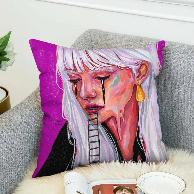 Axyaa 40x40 Jane Koluga Art Pillow Cover for Home Decor and Car Sofa Fall Theme