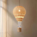 Axyaa Rattan Hot Air Balloon Chandelier for Children's Room