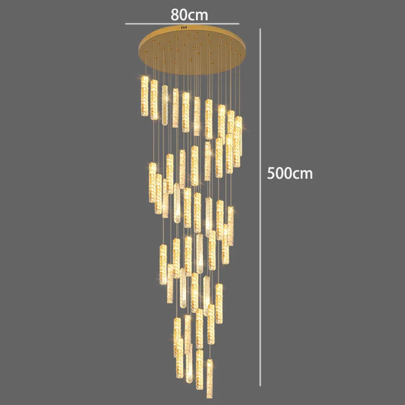Axyaa Nordic Stair Chandelier Living Dining Pendant Ceiling Lights Indoor Lighting