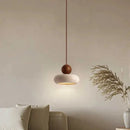 Axyaa Natural Yellow Agate Stone Pendant Light for Bedroom or Restaurant