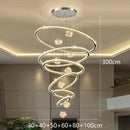 Axyaa Crystal Chandelier Stair Pendant Lamp Living Room Lighting