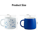 Axyaa Klein Blue Splash Ceramic Coffee Mug Gift Set with Spoon