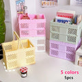Axyaa Collapsible Storage Baskets - Multi-Color Organizer Boxes - Set of 5