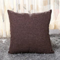 Solid Color Faux Linen Throw Pillow Cover by Axyaa - Modern Home Decor Square Pillow Case
