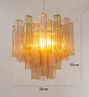 Axyaa French Glass Chandelier Pendant Light - Elegant Design for Home Decor