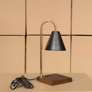 Axyaa Nordic LED Candle Table Lamp with Wood Base for Home Lighting
