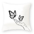 Axyaa Flower Print Sofa Pillow Cover for Decor, Car Seat, and Cute Decor Display