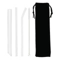Axyaa Glass Straw Set with Brush | Reusable Drinking Straws for Cocktails & Smoothies