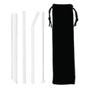Axyaa Glass Straw Set with Brush | Reusable Drinking Straws for Cocktails & Smoothies