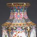 Axyaa Antique Official Enamel Porcelain Square Vase Ornament