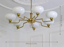 Axyaa French Style Glass Chandelier, Modern European Design for Home Living Spaces