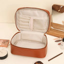 Axyaa Square PU Leather Makeup Organizer for Women's Cosmetic Storage