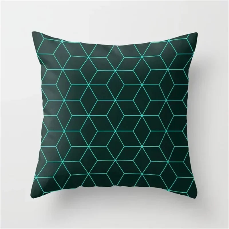 Axyaa Geometric Print Cushion Pillowcase 45x45cm for Home Decor