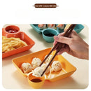 Axyaa Japanese Style Divided Serving Plates for Sauces and Snacks