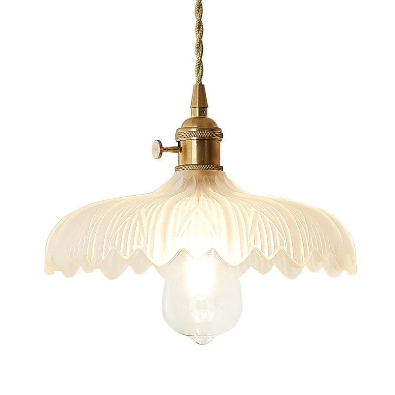 Axyaa Nordic Glass Pendant Lights - Elegant Copper Hanging Light for Home Decor and Lighting