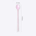 Axyaa Glass Dinnerware Spoon Set - Long Handle Kitchen Accessories