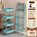 Axyaa Floor-to-Ceiling Multi-layer Service Cart for Kitchen Storage