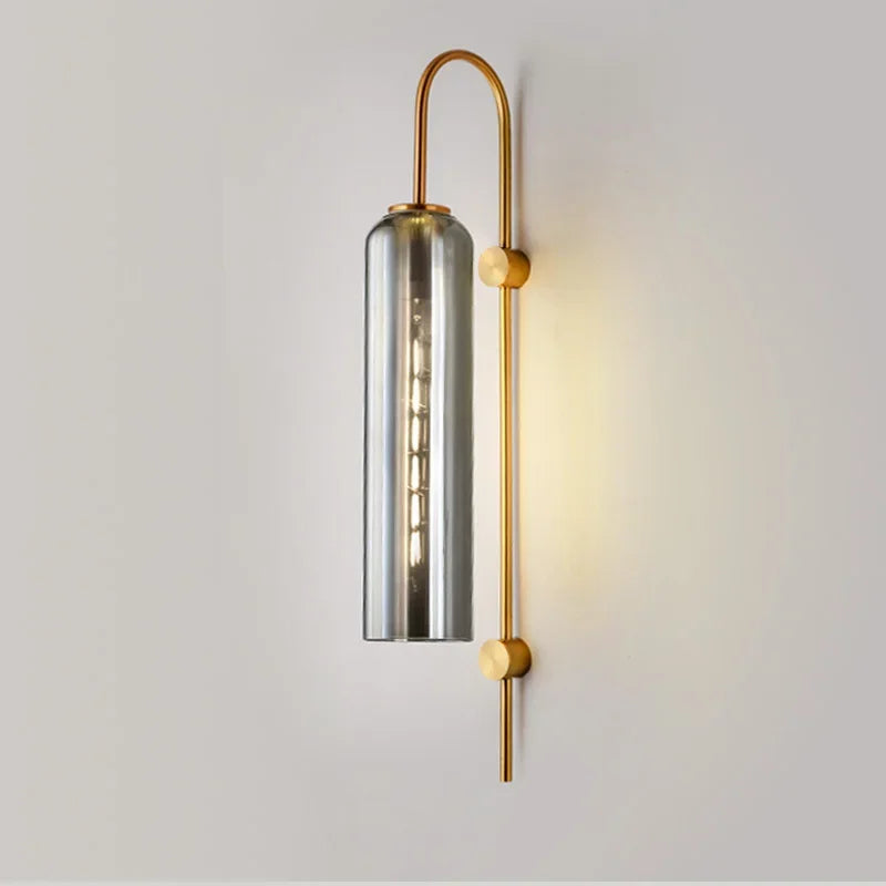 Nordix Bedroom Sconce by Axyaa: Modern Glass LED Wall Lights for Decoration & Reading